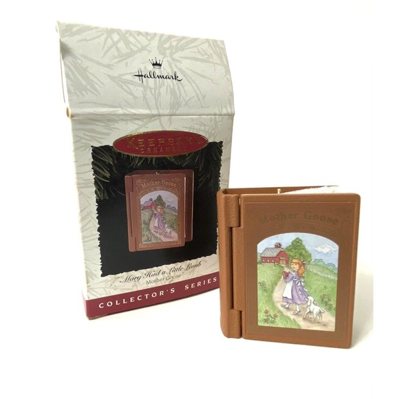 1996 Hallmark Ornament Mother Goose Mary Had A Little Lamb Book 4th in Series - Picture 5 of 7